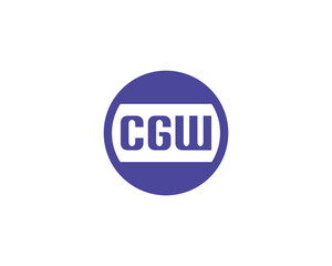 CGW logo design vector template. CGW