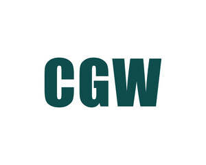 CGW logo design vector template. CGW