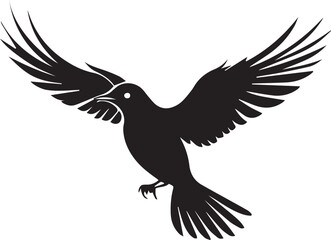 Obraz premium Black and white logo vector bird