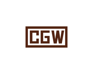 CGW logo design vector template. CGW