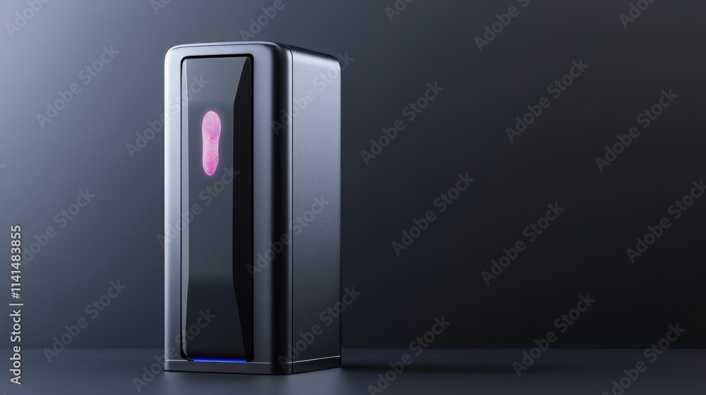 Poster Modern device with a sleek design and glowing interface.