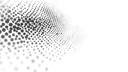 Halftone white and grey dotted abstract vector background for business concepts &ndash; minimalist gradient dot pattern on isolated white backdrop for modern design and digital graphics