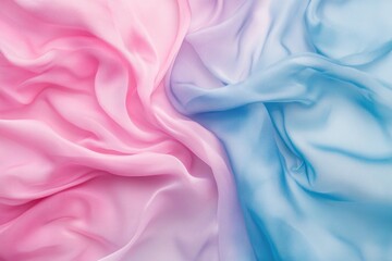 Obraz premium Pink and blue fabric close-up