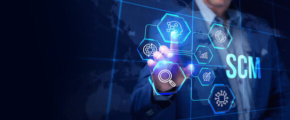 SCM - Supply Chain Management.  Supply Chain Management SCM. Aspects of Modern Company Logistics Processes.
