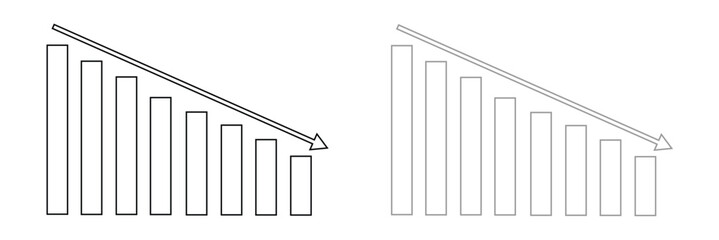 Obraz premium Growth diagram with an arrow going up. Success business symbol.