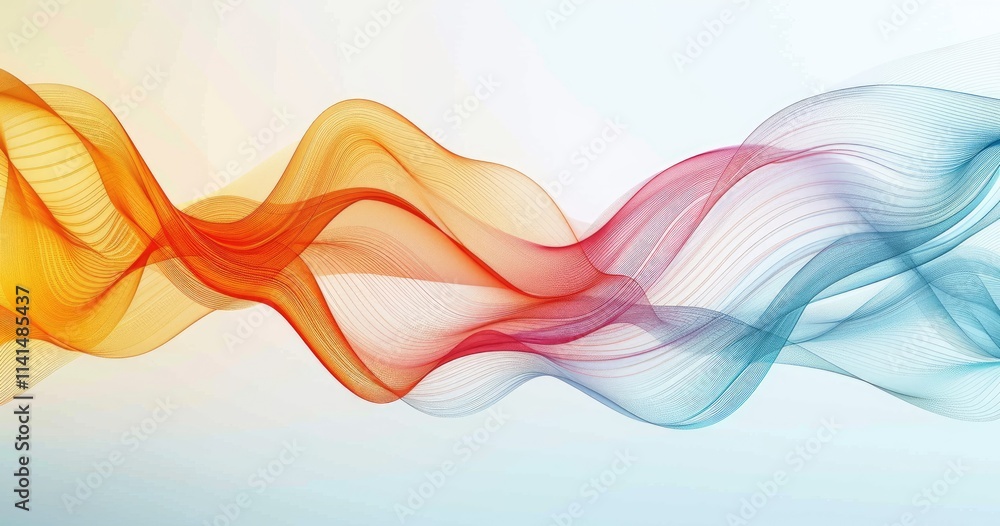 Leinwandbilder abstract waves in vibrant colors creating a dynamic visual flow.