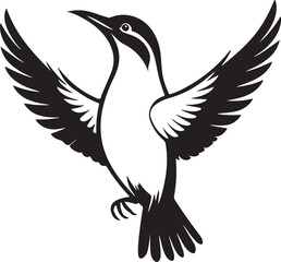 Fototapeta premium illustration of a bird vector black and white