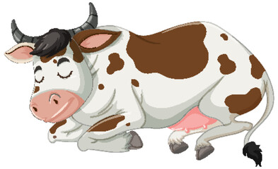 Sleeping Cow Under New Moon