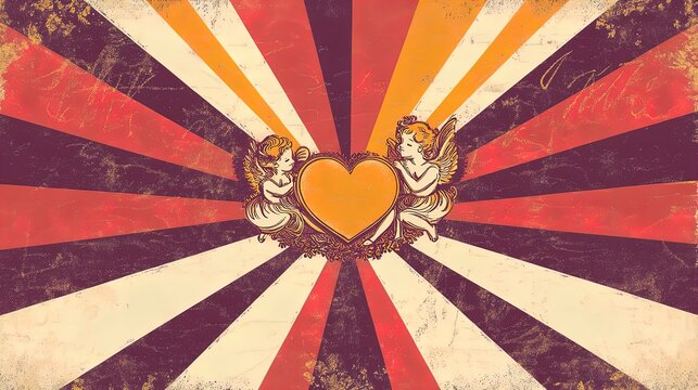 charming vintage valentine's card design with lace, cherubs, and romantic script - perfect for home décor posters or nostalgic gifts for loved ones!