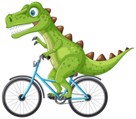 Dinosaur Riding a Bicycle Adventure