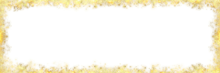 creative golden glitter particle border art
