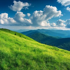 Naklejka premium Clear skies with clouds.