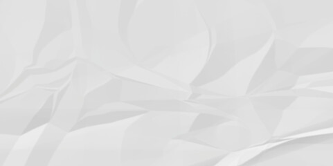 White wrinkly backdrop paper background. panorama craft wrinkly paper texture background, crumpled pattern texture. paper crumpled texture. white fabric crushed textured crumpled.