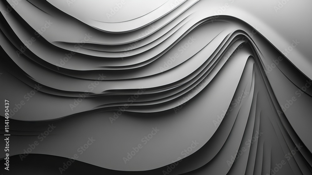 Aufkleber abstract gray background with smooth texture and subtle gradient, ideal for minimalistic design, mod