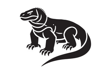 Komodo Dragon Silhouette Icon for Graphic Designers