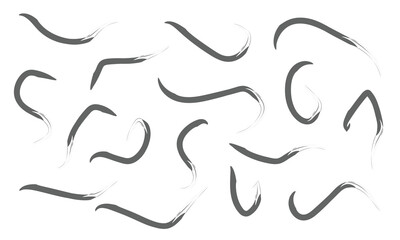 Multi colored squiggles with circles seamless pattern. Brush drawn bold curved lines, waves and swirls. Abstract geometric colorful background with organic bold lines. Childish doodles and scribbles.