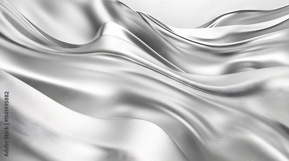 Poster abstract light silver metallic texture background with shiny 3d gradient on blank white and grey bac