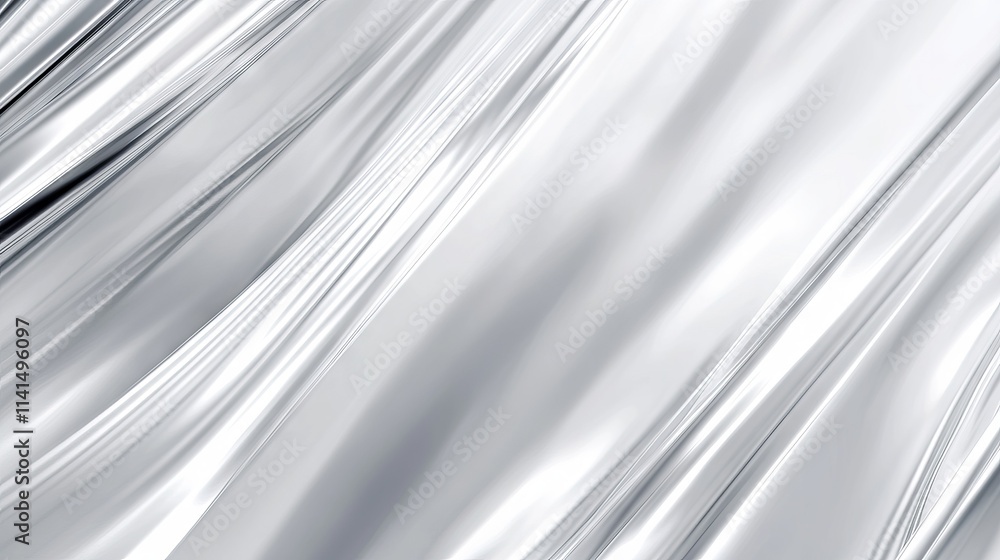 Poster abstract light silver metallic texture background with shiny 3d gradient on blank white and grey bac