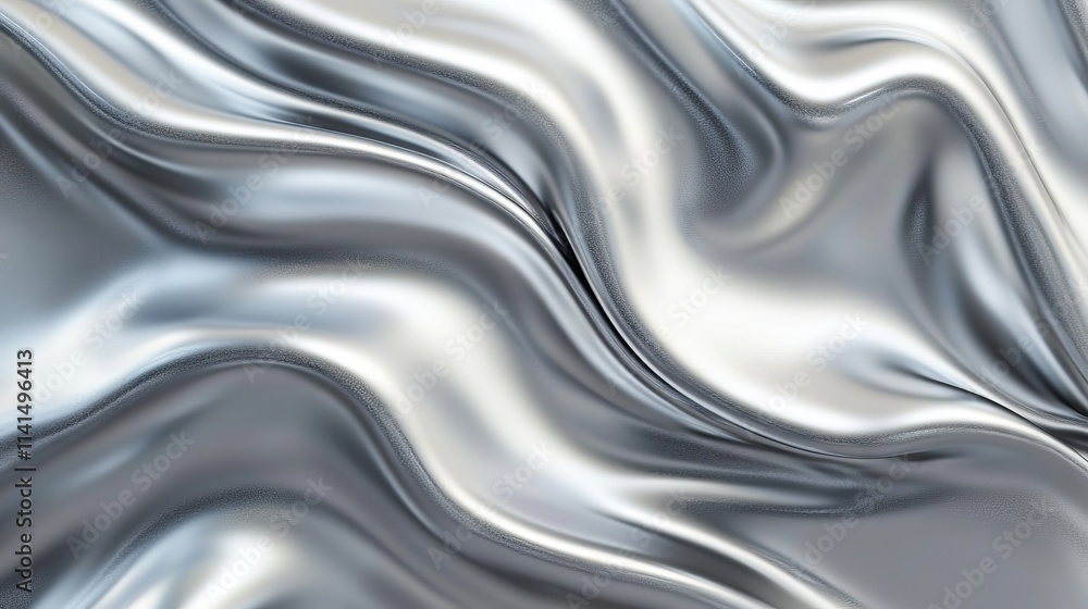 Poster abstract light silver metallic texture background with shiny 3d gradient on blank white and grey bac