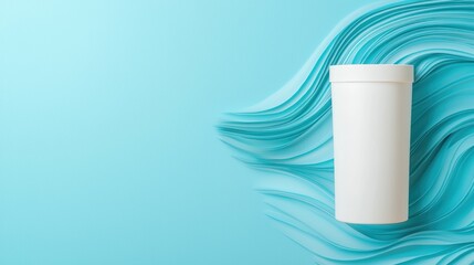 Fototapeta premium Water filtration system simple design product showcase clean space