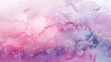 Fototapeta premium A vibrant watercolor abstract with soft pink and purple hues, evoking calmness and creativity.
