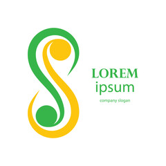 infinite number infinity logo design