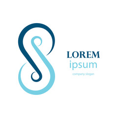 Fototapeta premium infinite number infinity logo design