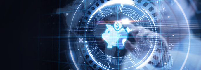 Business, Technology, Internet and network concept. Financial Graph. Stock Market chart. Forex Investment.