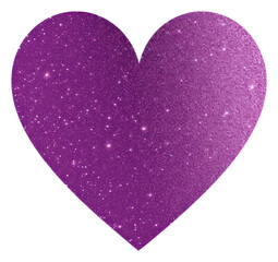 PNG Purple color heart icon glitter shape