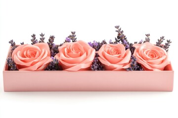 Pink Roses and Lavender Box