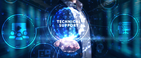 Business, Technology, Internet and network concept. Technical Support Center customer service.