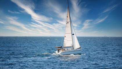 SAIL BOAT IN THE OCEAN WALLPAPER BACKGROUND