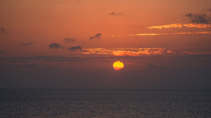 sunset in the sea