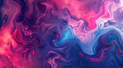 Abstract swirling colors in vibrant hues of pink, blue, and purple creating a fluid design.