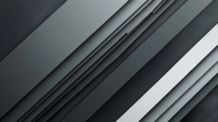 Obraz premium Modern abstract grey background with dynamic diagonal lines and strips pattern for contemporary graphic design, digital art, and creative projects
