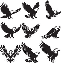 Majestic Eagle Of Silhouette Design