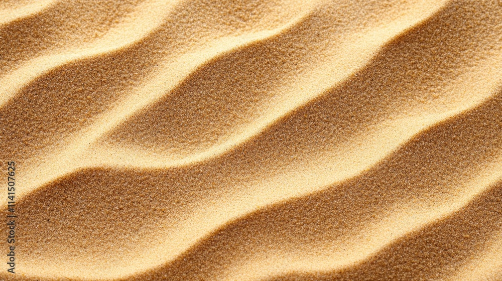Poster soft undulating dunes in warm beige sand creating natural patterns and textures
