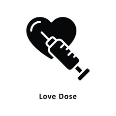 Love Dose Vector Gylph Icon. Eps 10 File