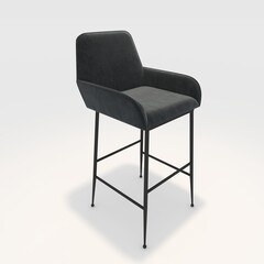 3d render bar stool design element. Furniture Collection