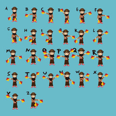 Hijabi Girl Shows A to Z Scout Signals