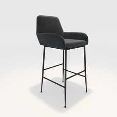 Fototapeta premium 3d render bar stool design element. Furniture Collection