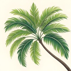 palm tree isolated on white