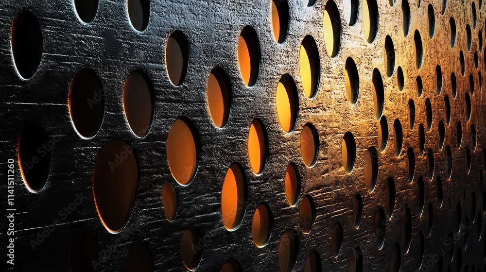 Poster abstract metallic texture background with intricate industrial patterns and shiny sheens for modern 