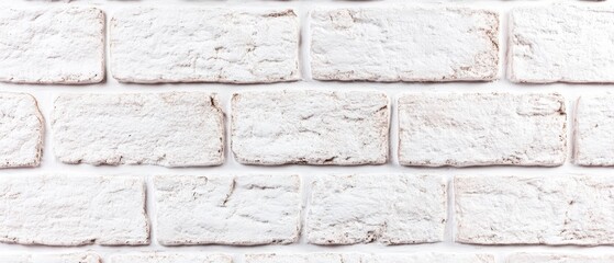 Fototapeta premium Brick wall with a few brown spots on it. The wall is made of bricks and has a rough texture. The brown spots are scattered throughout the wall, giving it a rustic appearance