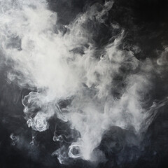 subtle white smoke, black background