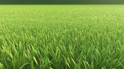Obraz premium Lush Green Grass Field Under Bright Sunshine in Vibrant Nature Landscape