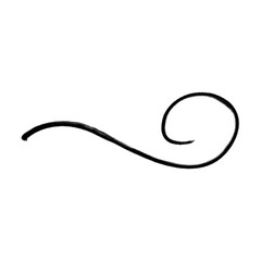 Swashes swoops and swishes calligraphy sign. Underline hand drawn stroke. Vector symbol