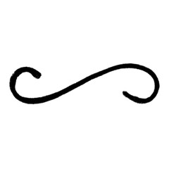 Swashes swoops and swishes calligraphy sign. Underline hand drawn stroke. Vector symbol