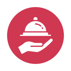 Wedding Dish Vector Gylph Icon. Eps 10 file 