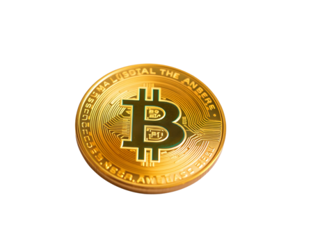 coin with Bitcoin symbol isolated on white background  - Powered by Adobe